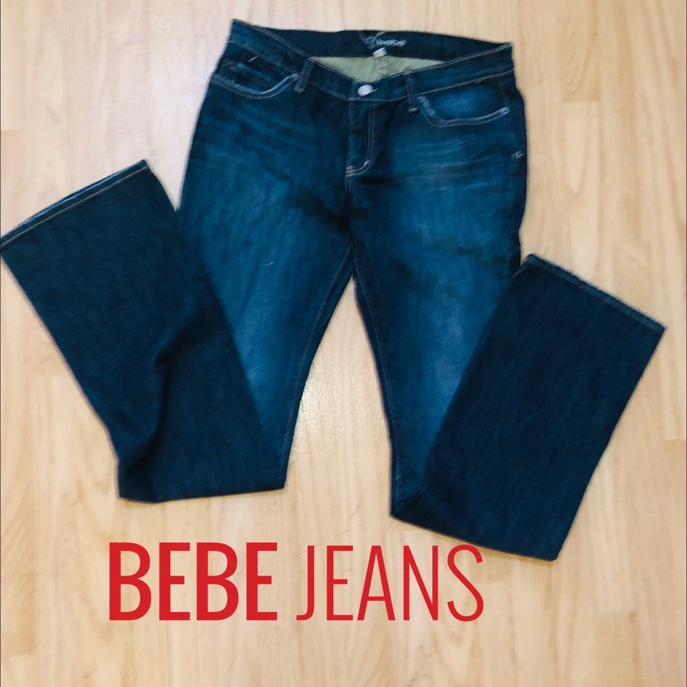BeBe women  cute blue denim jeans waist size 31 (Smoke Free Home) - Picture 6 of 7